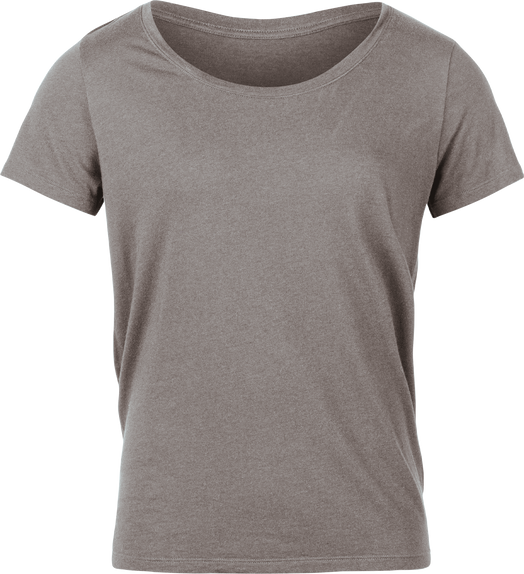 Front View of Woman's Black T Shirt