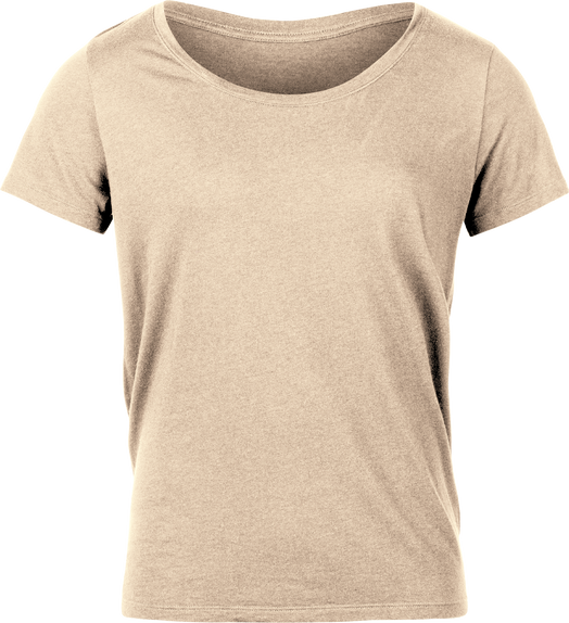 Front View of Woman's Black T Shirt