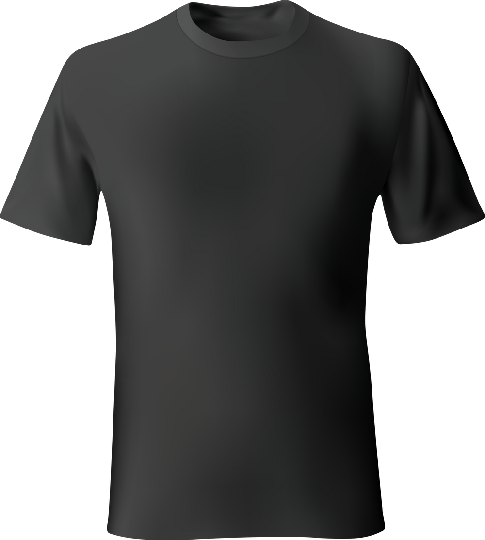 Black Mens t shirt template realistic mockup