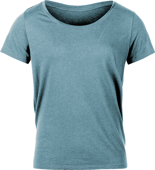 Front View of Woman's Black T Shirt