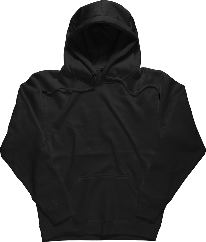 Black Realistic Pullover Hoodie Mockup Front